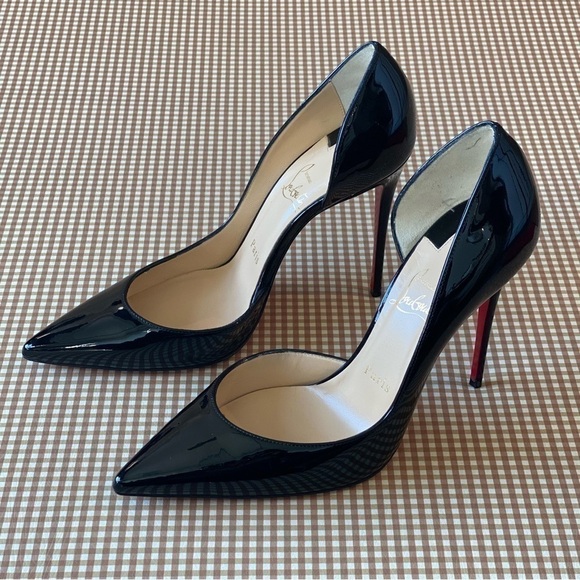 Christian Loubutine Iriza Patent Open-Side Red Sole Pumps. Size 39 - Picture 4 of 16